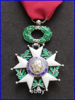 SUPERBE LÉGION D'HONNEUR CHEVALIER ORDONNANCE 1870 3e RÉPUBLIQUE ARGENT, VERMEIL