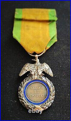 SUPERBE MÉDAILLE MILITAIRE NAPOLÉON III SECOND EMPIRE 19e XIXe SIÈCLE 2ème Type