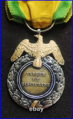 SUPERBE + RARE MÉDAILLE MILITAIRE 1er TYPE PREMIER TYPE, 2 EMPIRE LOUIS NAPOLÉON