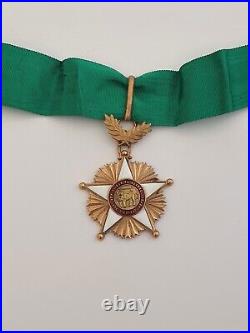 Senegal Ordre National du Lion, étoile de commandeur en bronze doré et émail