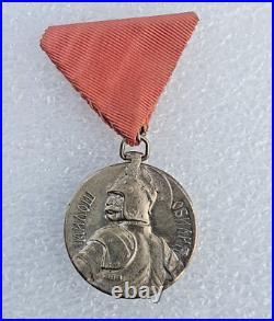 Serbie Médaille de la bravoure, gros modéle classe argent, bronze argenté 36mm