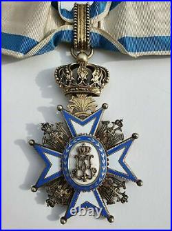 Serbie Ordre de Saint Sava, commandeur, 1er type