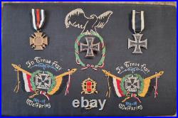 Succession plaque religieuse 180. Régiment d'infanterie Croix de fer 1. + 2