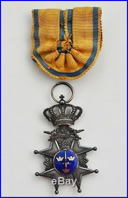 Suède Ordre Militaire de lÉpée, chevalier de 2eme classe en argent