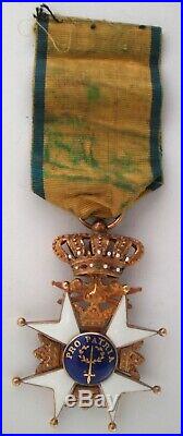 Suède Sweden en OR in GOLD 18k Ordre de l'épée Order of the sword Médaille medal