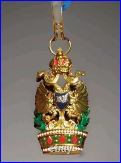 Superbe Ordre de la Couronne de fer Empire Austro-hongrois 1815 REPRODUCTION