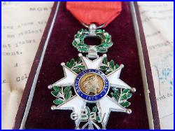 Superbe chevalier de la légion d'honneur luxe nominative 14-18 diplome 89 RI