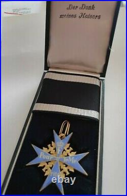 Superbe croix Pour le Mérite allemande fabrication ancienne avec écrin
