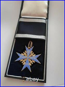 Superbe croix Pour le Mérite allemande fabrication ancienne avec écrin