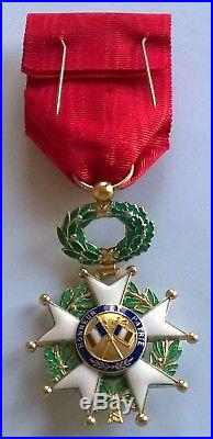 Superbe médaille d'officier de la légion d'honneur, IVème république en vermeil