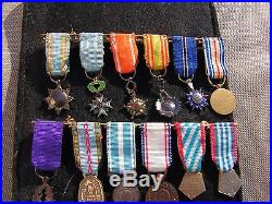Superbe placards 18 medailles en reduction officier superieur
