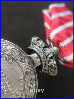 Superbe +rare Médaille Campagne D'italie 1859 Cent Gardes Napoléon Empire Argent