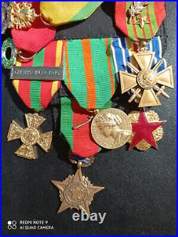 TI Placard de médailles françaises GUERRE 1939 1945 WW2 FRENCH medal