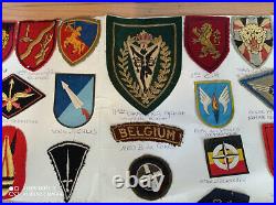 TI Rare ensemble d'écussons militaires belges 39 45 Corée etc medal n°1