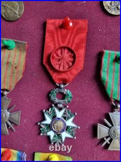Tableau De Medailles Militaires Ancien, Legion D'honneur, Verdun, WW1, 1870