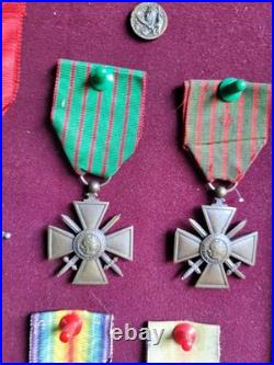 Tableau De Medailles Militaires Ancien, Legion D'honneur, Verdun, WW1, 1870