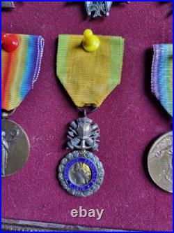 Tableau De Medailles Militaires Ancien, Legion D'honneur, Verdun, WW1, 1870