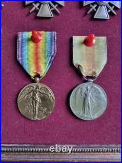 Tableau De Medailles Militaires Ancien, Legion D'honneur, Verdun, WW1, 1870