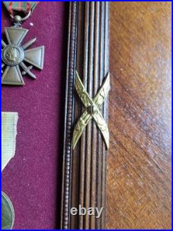 Tableau De Medailles Militaires Ancien, Legion D'honneur, Verdun, WW1, 1870