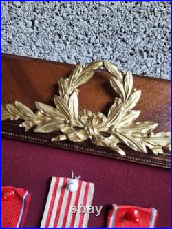 Tableau De Medailles Militaires Ancien, Legion D'honneur, Verdun, WW1, 1870