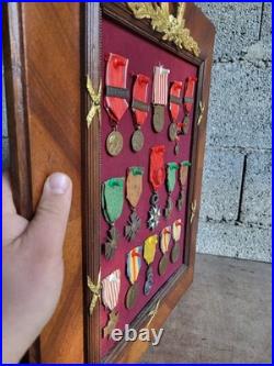 Tableau De Medailles Militaires Ancien, Legion D'honneur, Verdun, WW1, 1870