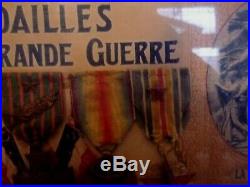 Tableau LOT DE MéDAILLES Souvenir/14-18/ 19ème bataillons Chasseurs à pied