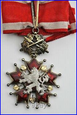 Tchécoslovaquie Ordre du Lion Blanc, croix de commandeur, à titre militaire
