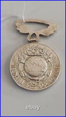 Très belle rare médaille coloniale mdle Marie-Stuart René poinçon argent (R241)