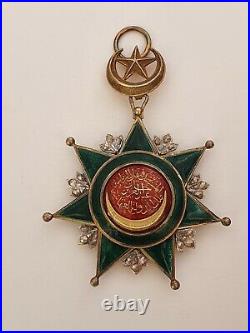 Turquie Ordre de l'Osmanié, bijoux de Grand Croix en vermeil, petits éclats