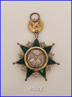 Turquie Ordre de l'Osmanié, bijoux de Grand Croix en vermeil, petits éclats