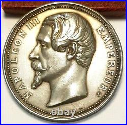 UNIQUE Médaille argent avènement de Napoleon III a l'empire 1852 Oudine silver