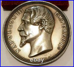 UNIQUE Médaille argent avènement de Napoleon III a l'empire 1852 Oudine silver