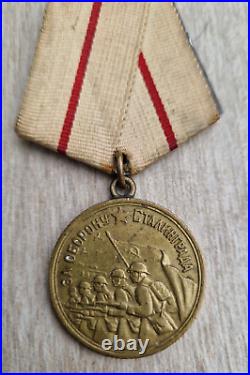 Union Soviétique Urss Médaille -medaille pour Défense Stalingrads Original Ww 2