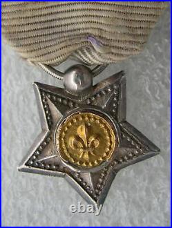 VARIANTE RARE DECORATION DU LYS medaille miniature époque Restauration