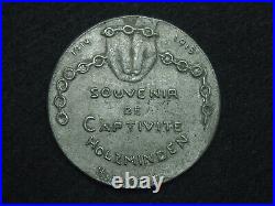 WW1 1914-1915 MEDAILLE 51mm SOUVENIR CAMP DE CAPTIVITE HOLZMINDEN HOELZGENS