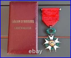 WW1 1914 Médaille 1870 Chevalier Légion d'Honneur en boite cuir ORIGINAL MEDAL