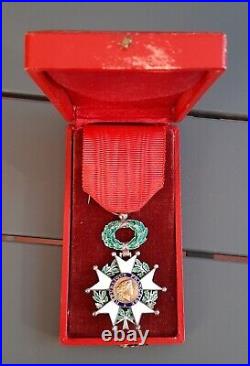 WW1 1914 Médaille 1870 Chevalier Légion d'Honneur en boite cuir ORIGINAL MEDAL