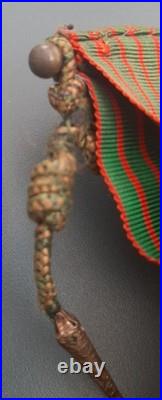 WW1 Croix de Guerre 1915 avec Fourragère bronze 1914-1918 ORIGINAL FRENCH MEDAL