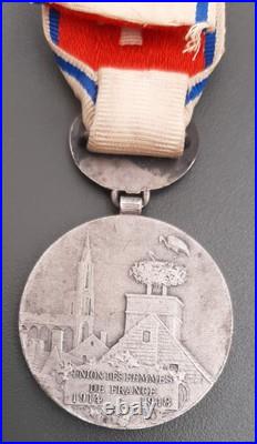 WW1 Médaille Cadres Infirmières UFF 1914 Alsace 1870 Femme de France nurse medal