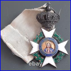 WW1 Médaille Chevalier Ordre du Sauveur Grèce argent émail 1900 ORIGINAL MEDAL