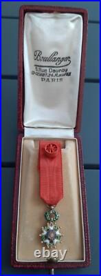 WW1 Médaille Miniature en or Chevalier Légion d'Honneur 1870 écrin Boullanger