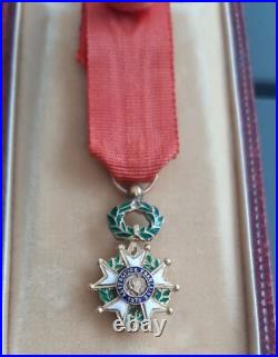 WW1 Médaille Miniature en or Chevalier Légion d'Honneur 1870 écrin Boullanger