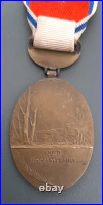 WW1 Médaille des Infirmières UFF 1914 bronze Union Femmes de France nurse medal