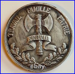 WW2 -Médaille argent Travail, Famille, Patrie Gouvernement de Vichy, attribuée