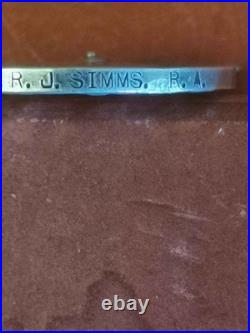 WWI BRITISH WAR MEDAL ARGENT / Georges V Ø 5cm 14-18 / 4942 SJT R. J. SIMMS R. A